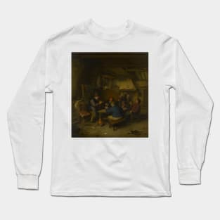 Peasants in a Tavern by Adriaen van Ostade Long Sleeve T-Shirt